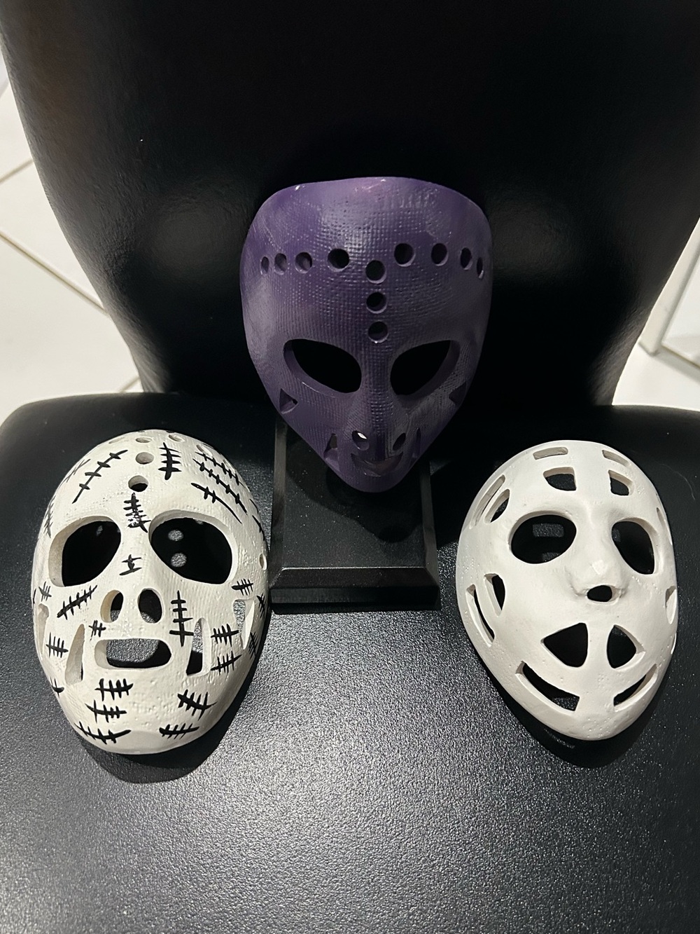 Bundle of mini (5”) vintage hockey goalie masks